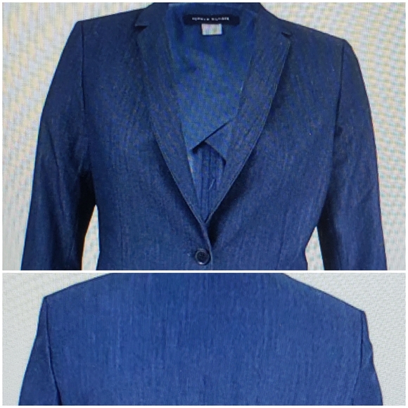 Tommy Hilfiger Women's Denim Blazer One-Button - Picture 4 of 5